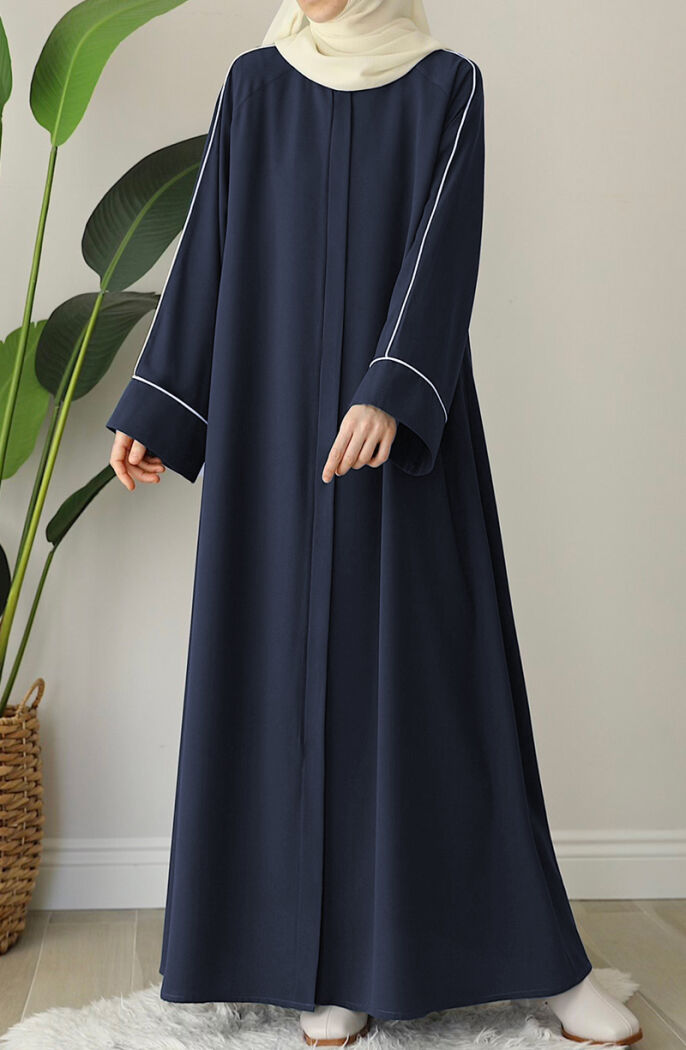 Ahu Biyeli Abaya Ferace - Lacivert - 1