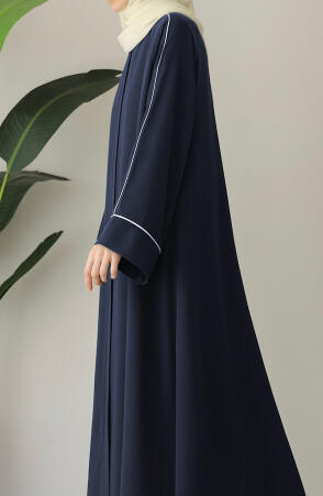 Ahu Biyeli Abaya Ferace - Lacivert - 5