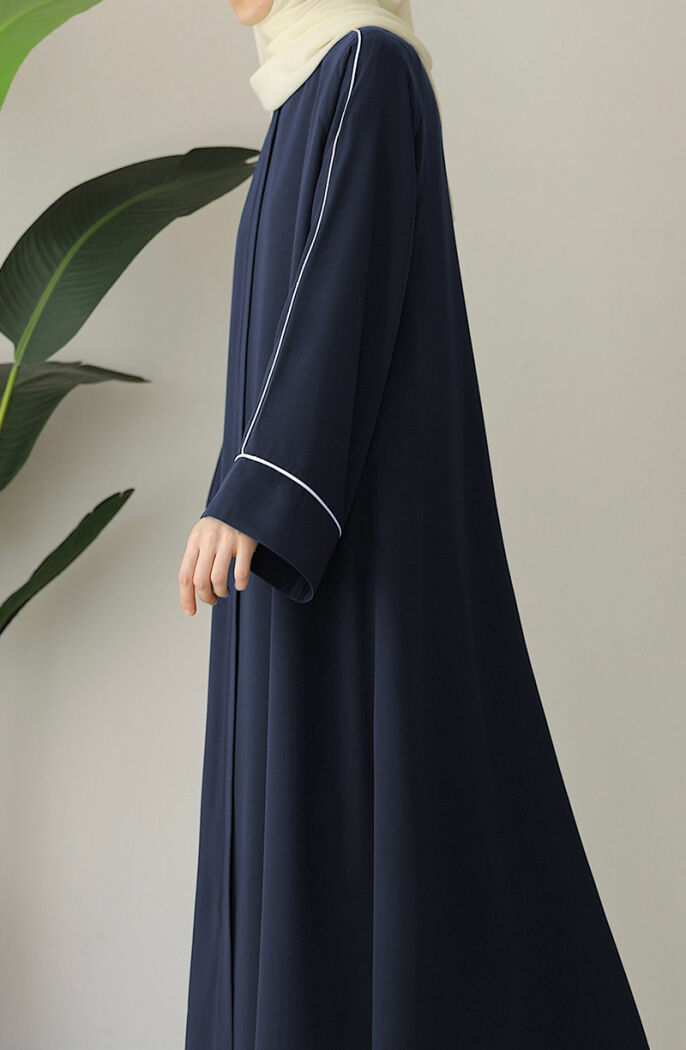 Ahu Biyeli Abaya Ferace - Lacivert - 5