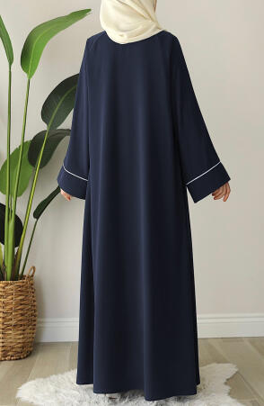 Ahu Biyeli Abaya Ferace - Lacivert - 6