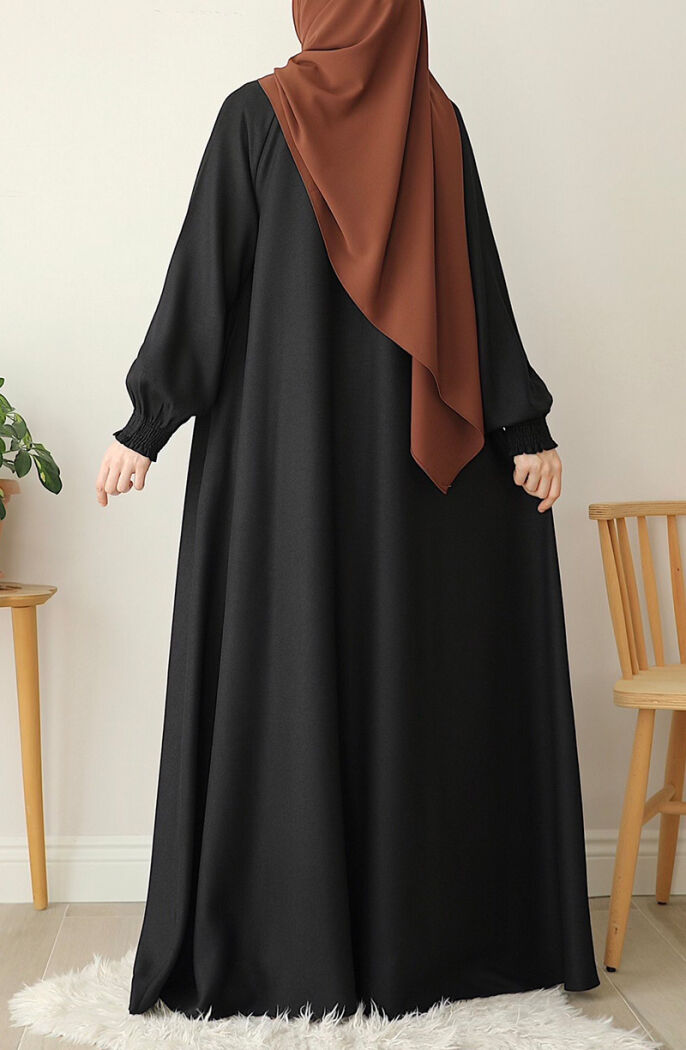 Kışlık Asel Mevlana Ferace - Siyah - 6