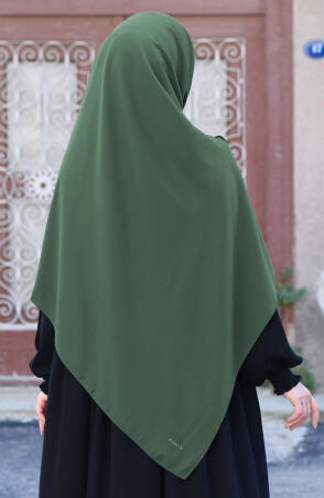 Büyük Boy Medine İpeği Eşarp - Açık Yeşil - Suhneva (1)