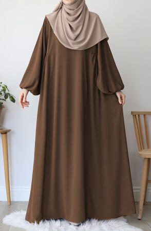 Çağla Elbise - Kahve - Suhneva