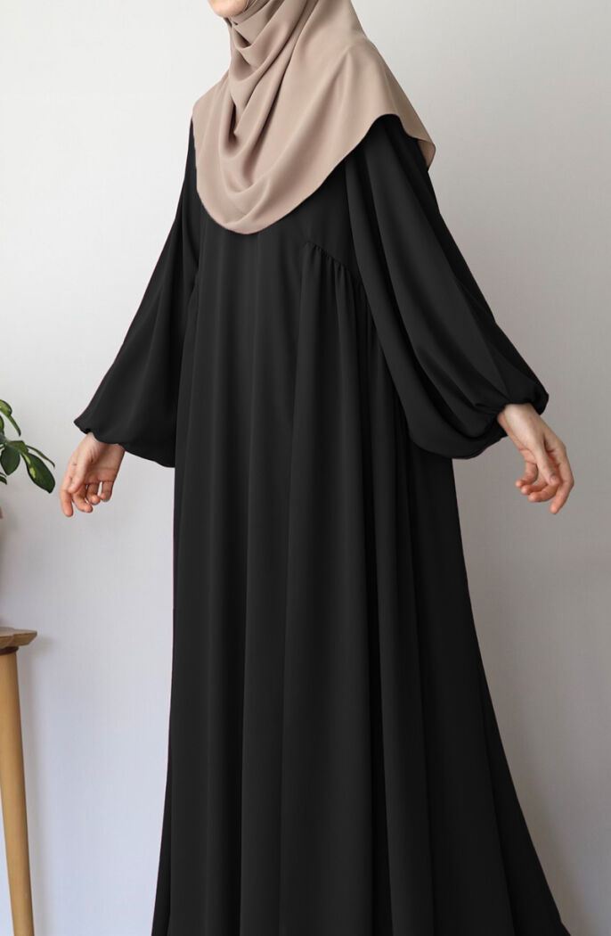 Çağla Elbise - Siyah - 1