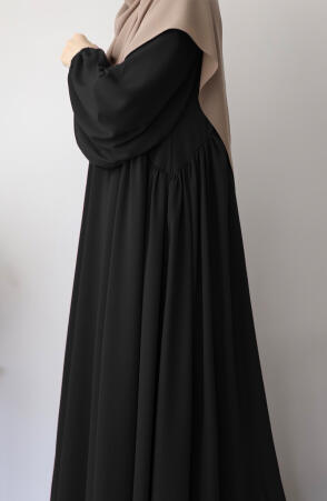 Çağla Elbise - Siyah - 3