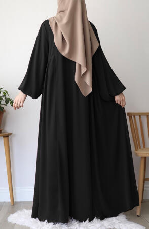 Çağla Elbise - Siyah - 4