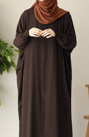 Didar Yarasa Kol Abaya Ferace - Koyu Kahve - Suhneva