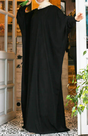 Didar Yarasa Kol Abaya Ferace - Siyah - Suhneva