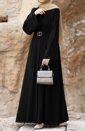 Dilşah Abaya Ferace - Siyah - Suhneva