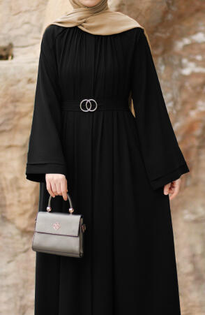 Dilşah Abaya Ferace - Siyah - Suhneva (1)