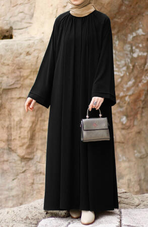Dilşah Abaya Ferace - Siyah - 4