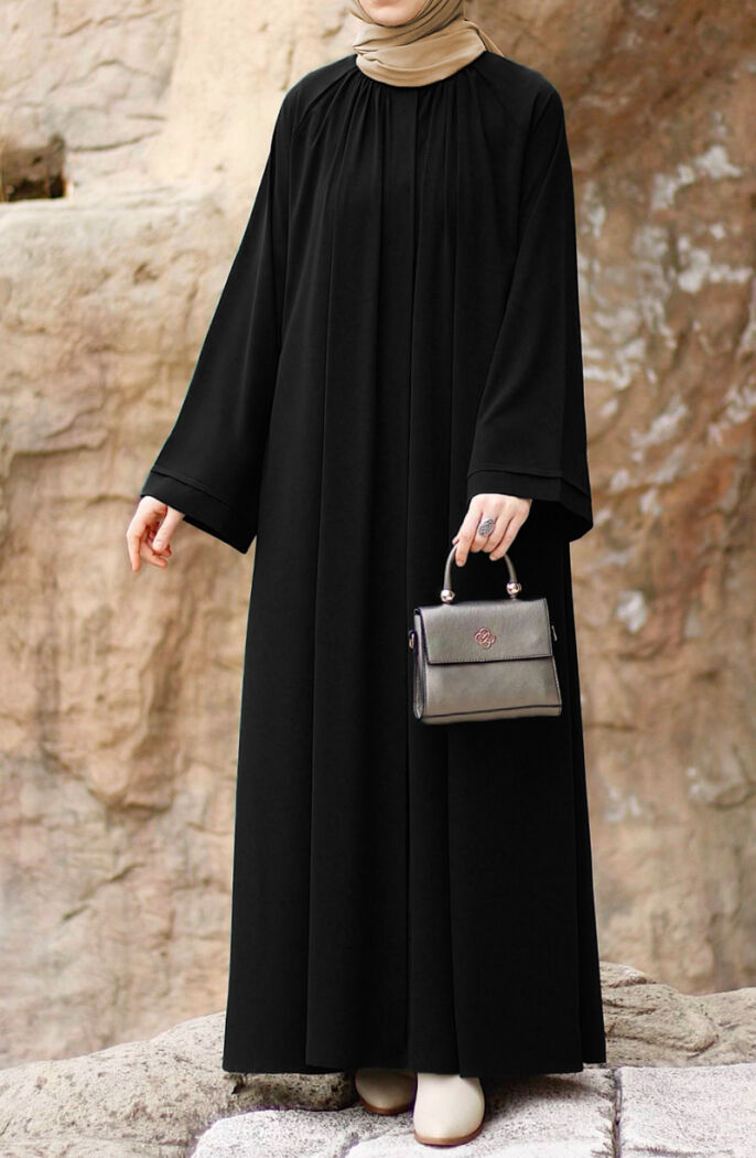 Dilşah Abaya Ferace - Siyah - 4