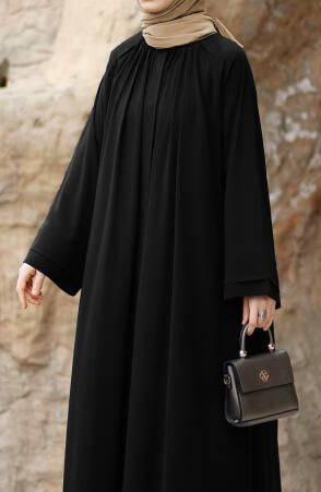 Dilşah Abaya Ferace - Siyah - 6