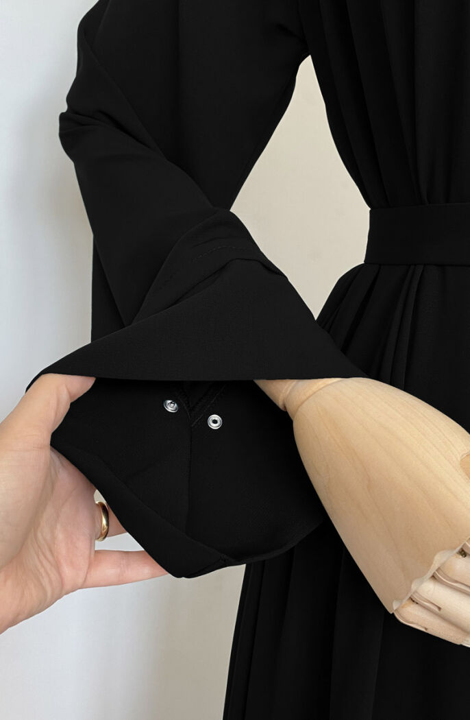 Dilşah Abaya Ferace - Siyah - 8