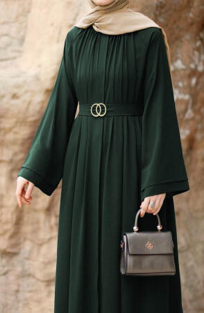 Dilşah Abaya Ferace - Yeşil - Suhneva (1)