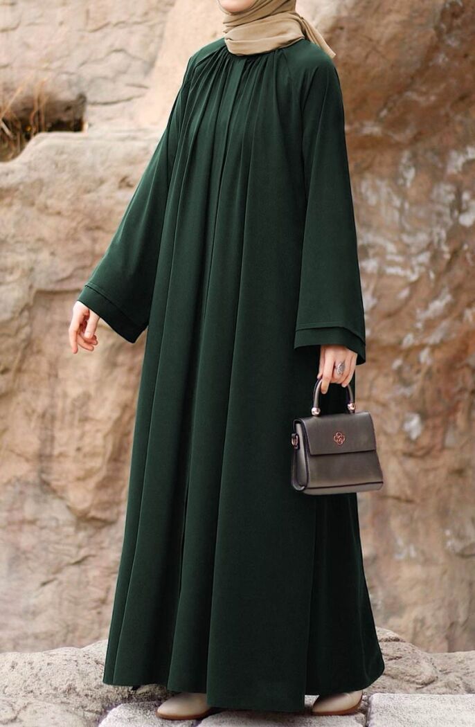 Dilşah Abaya Ferace - Yeşil - 6