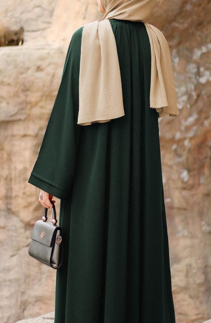 Dilşah Abaya Ferace - Yeşil - 7
