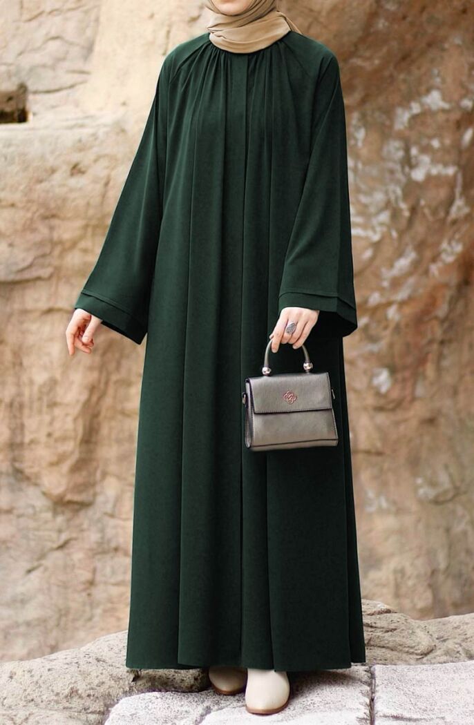 Dilşah Abaya Ferace - Yeşil - 8