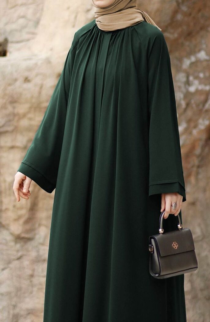 Dilşah Abaya Ferace - Yeşil - 9