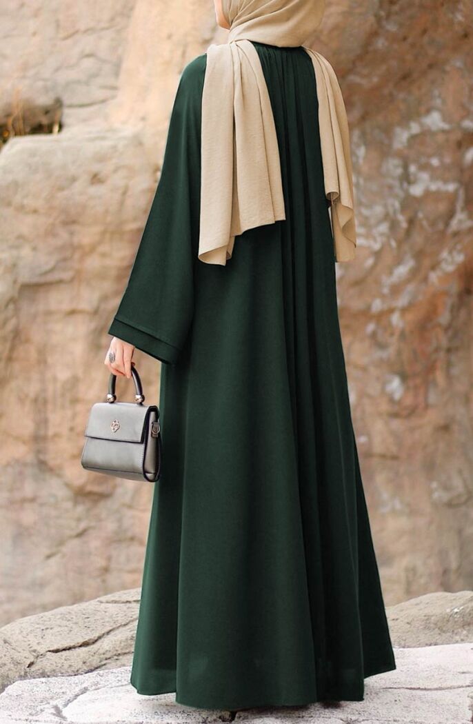 Dilşah Abaya Ferace - Yeşil - 10