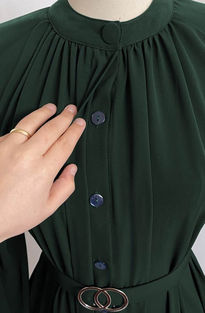 Dilşah Abaya Ferace - Yeşil - 13