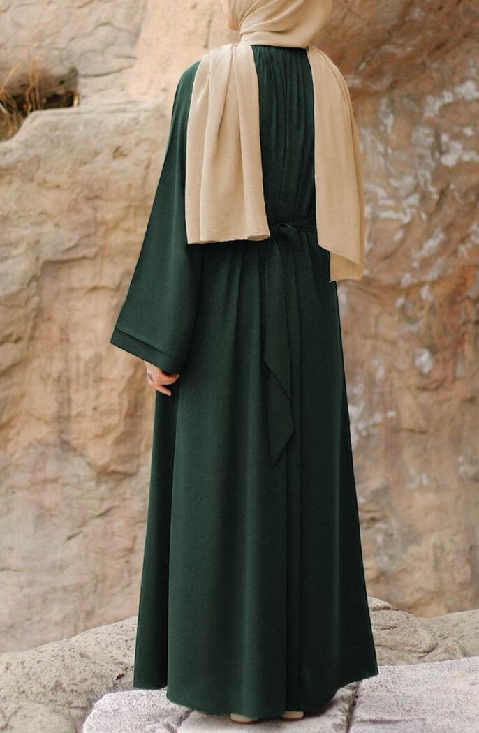 Dilşah Abaya Ferace - Yeşil - 4