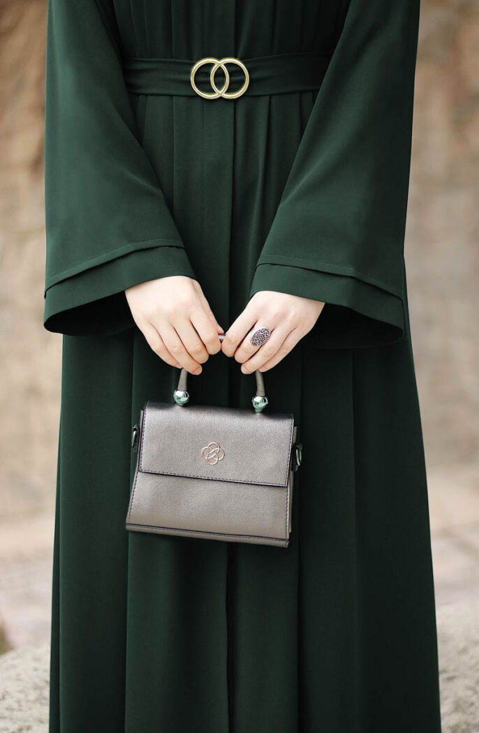 Dilşah Abaya Ferace - Yeşil - 3