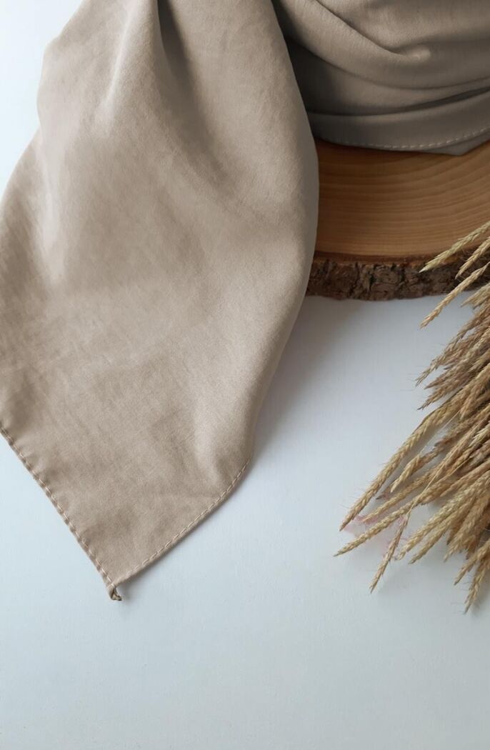 Düz Ayrobin Şal - Bej - 2