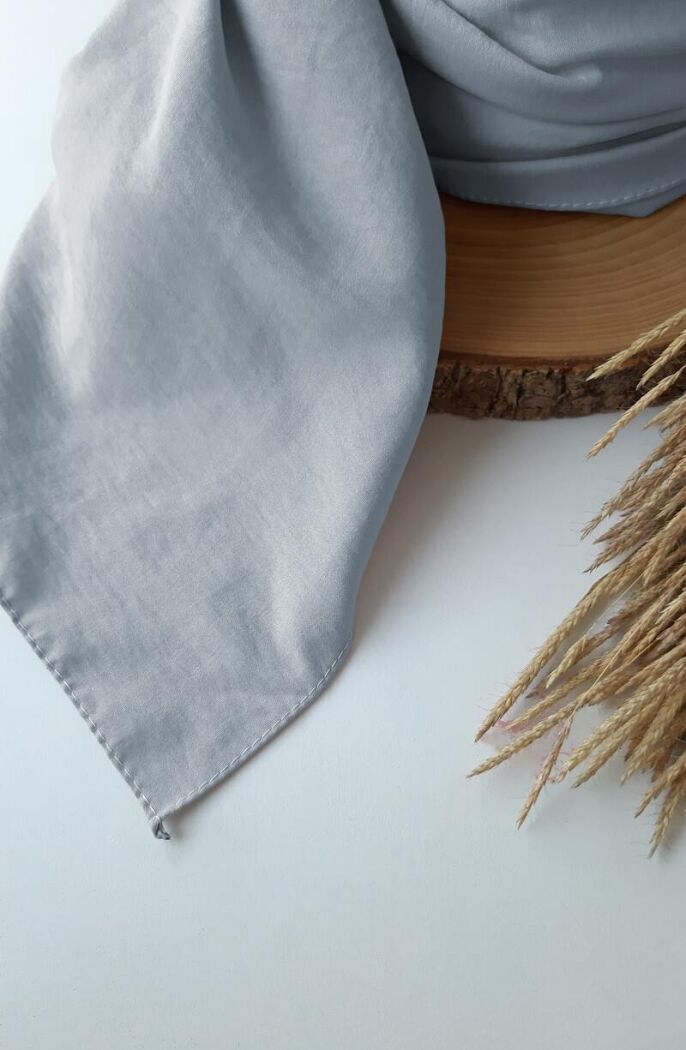 Düz Ayrobin Şal - Gri - 2