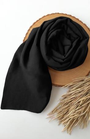 Düz Ayrobin Şal - Siyah - Suhneva