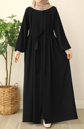 Esila Pileli Ferace - Siyah - Suhneva (1)