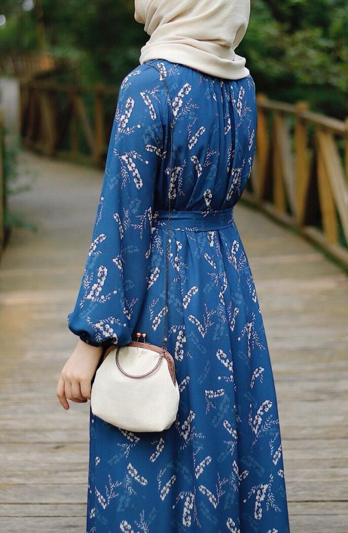 Farah Elbise Mavi - 3