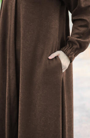 Farah Tam Boy Kaşe Kaban (Astarsız ) - Kahve - Suhneva (1)