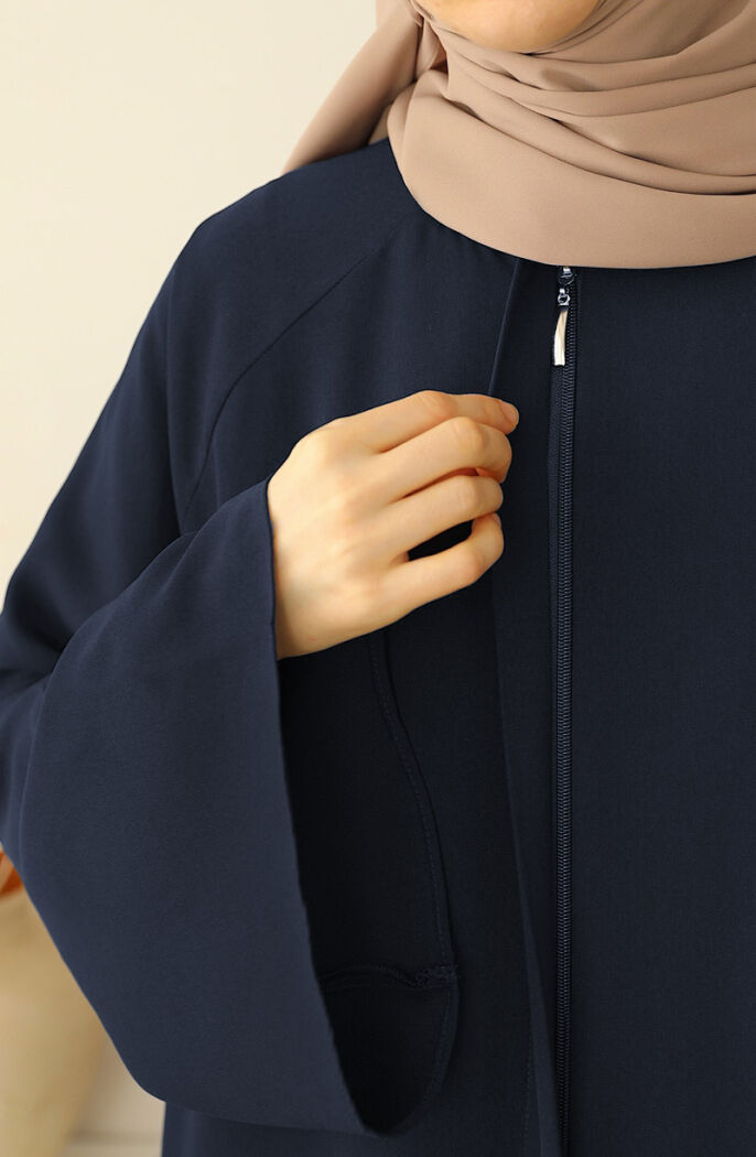 Fulya Abaya Ferace - Lacivert - 3