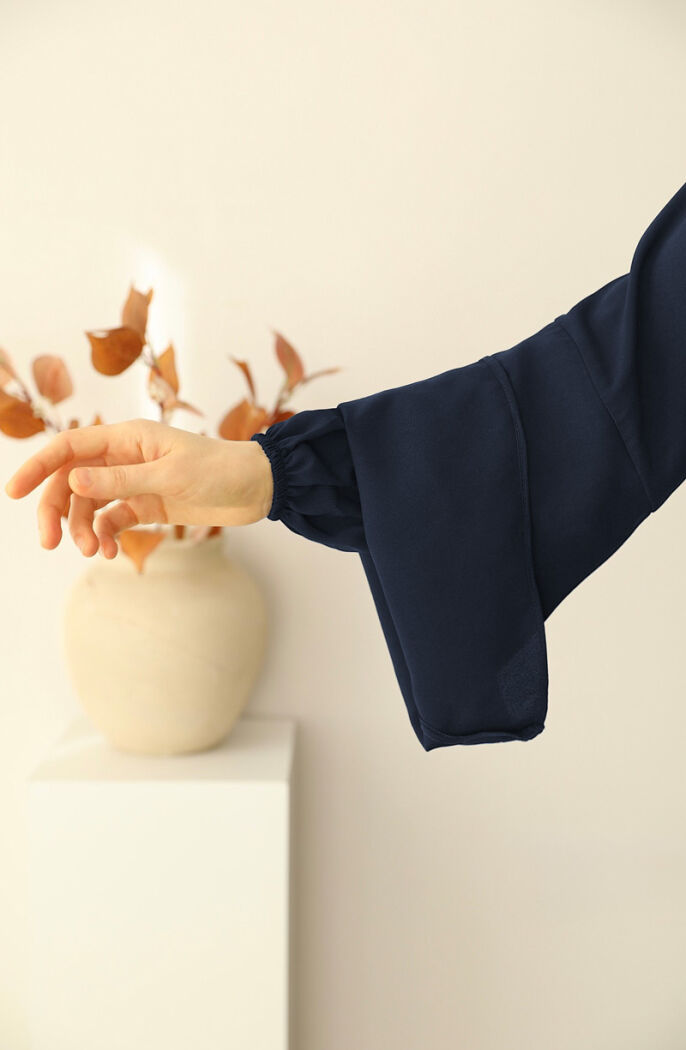 Fulya Abaya Ferace - Lacivert - 2