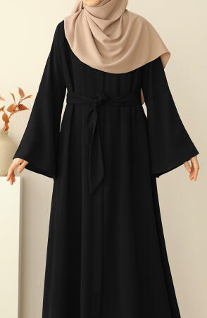 Fulya Abaya Ferace - Siyah - 3