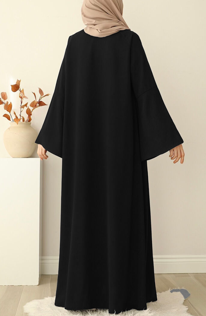 Fulya Abaya Ferace - Siyah - 8