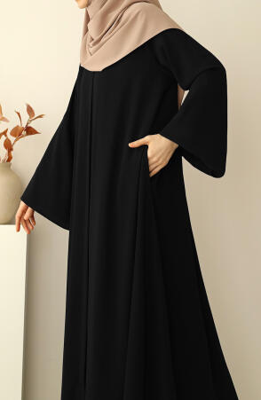 Fulya Abaya Ferace - Siyah - 5