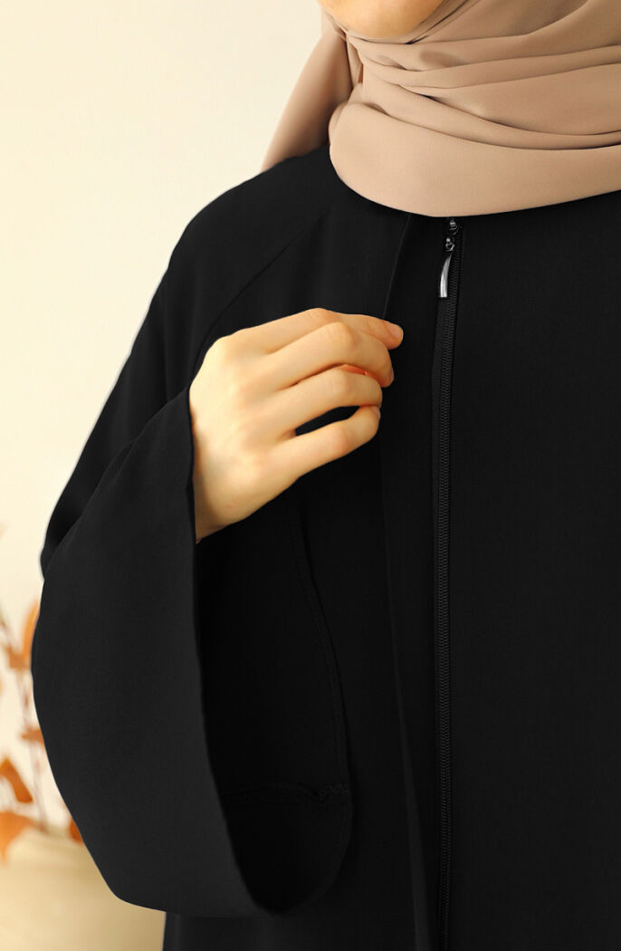 Fulya Abaya Ferace - Siyah - 4