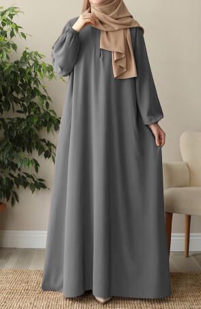 Hafsa Elbise Ferace - Gri - Suhneva