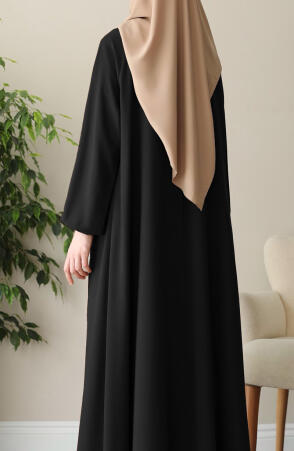 Hafsa Elbise Ferace Siyah - 5