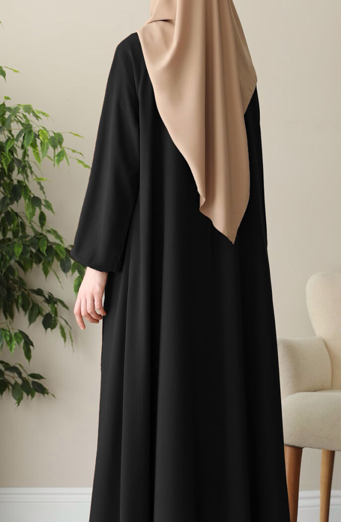 Hafsa Elbise Ferace - Siyah - 5