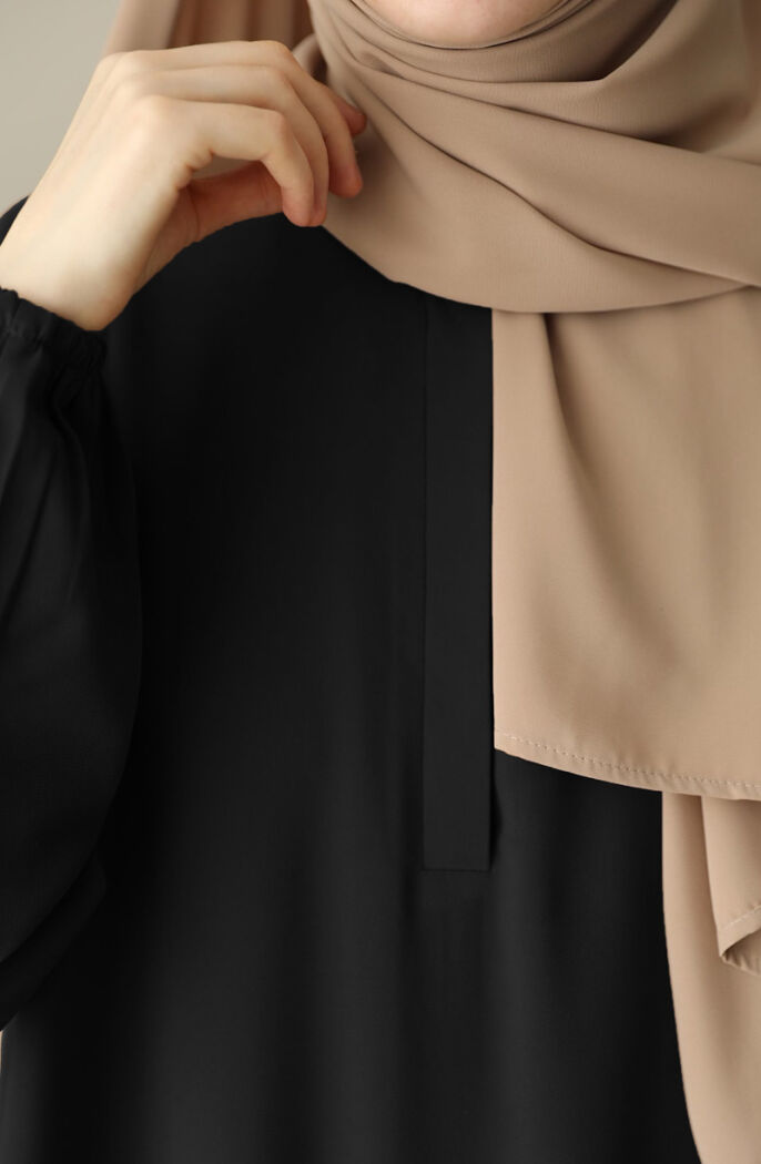 Hafsa Elbise Ferace - Siyah - 7
