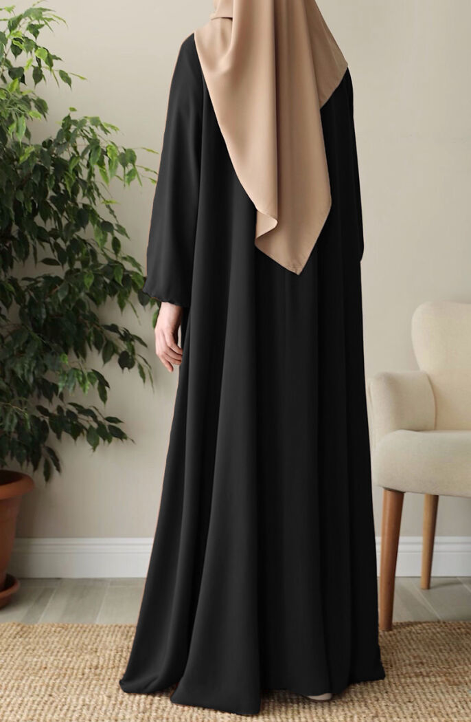 Hafsa Elbise Ferace Siyah - 9