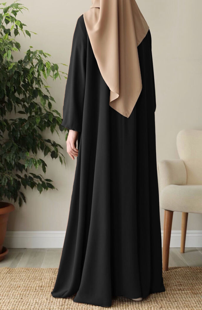 Hafsa Elbise Ferace - Siyah - 9