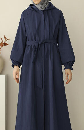 Kapüşonlu Yağmurluk - Lacivert - 2