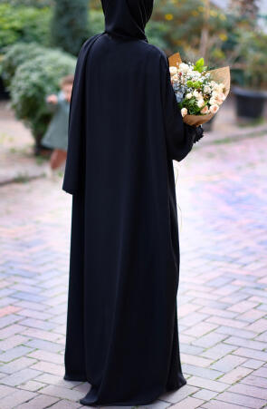 Hazır Şallı Namaz Elbisesi - Siyah - 7