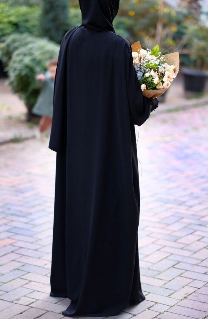 Hazır Şallı Namaz Elbisesi - Siyah - 7