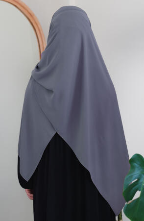 Medine İpeği Şal - Gri (Büyük Boy) - Suhneva (1)
