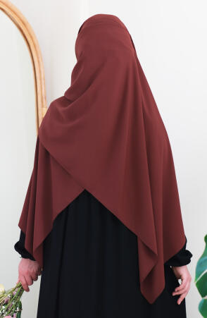 Medine İpeği Şal - Kiremit (Büyük Boy) - Suhneva (1)